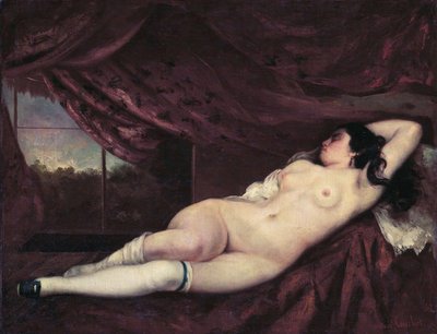 Donna nuda reclinata da Gustave Courbet